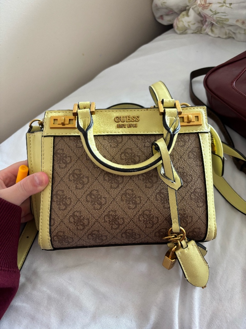 Yellow Crossbody Guess Purse